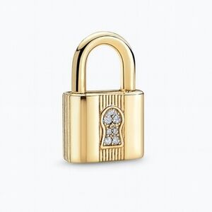 Pandora Padlock Charm – 14k Gold Plated